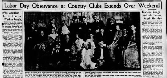 Labor Day observance at country clubs extends over weekend